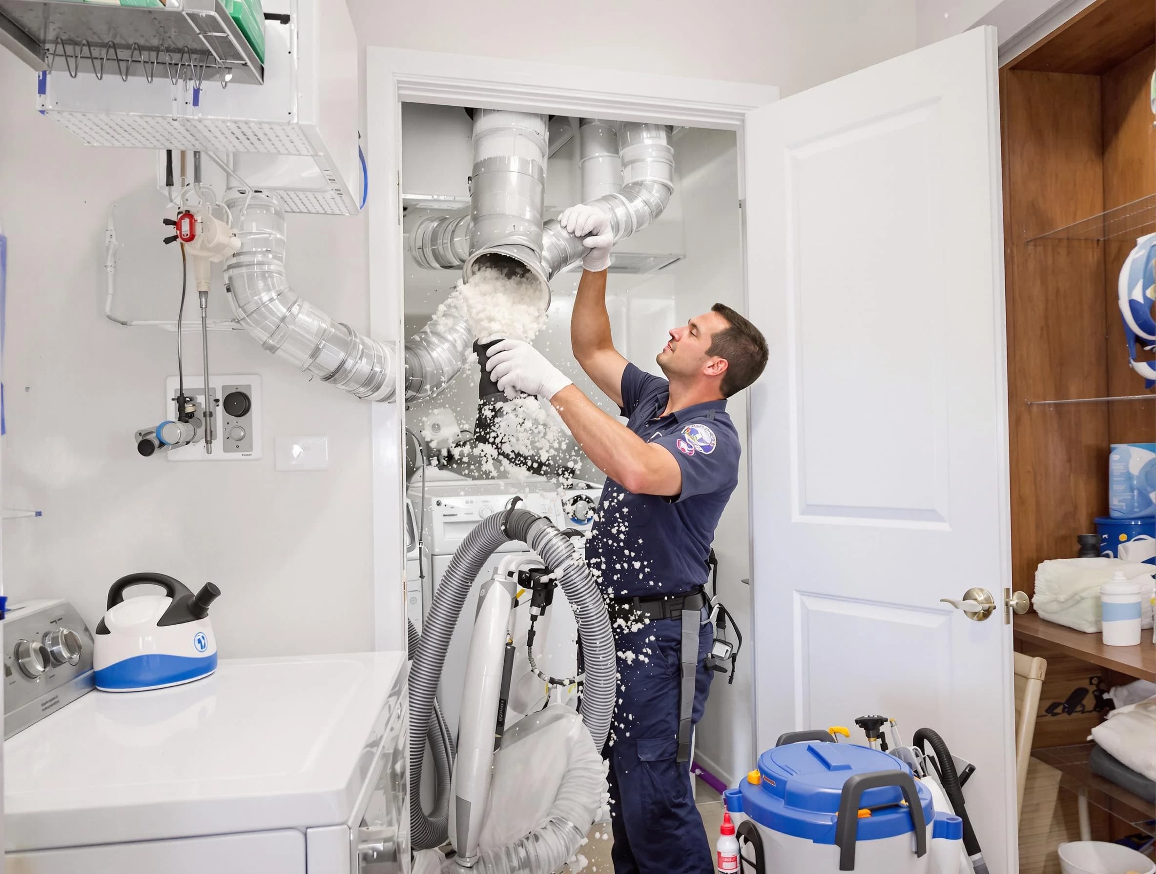Forestdale Dryer Vent Cleaning technician delivering thorough residential dryer vent cleaning service in Forestdale