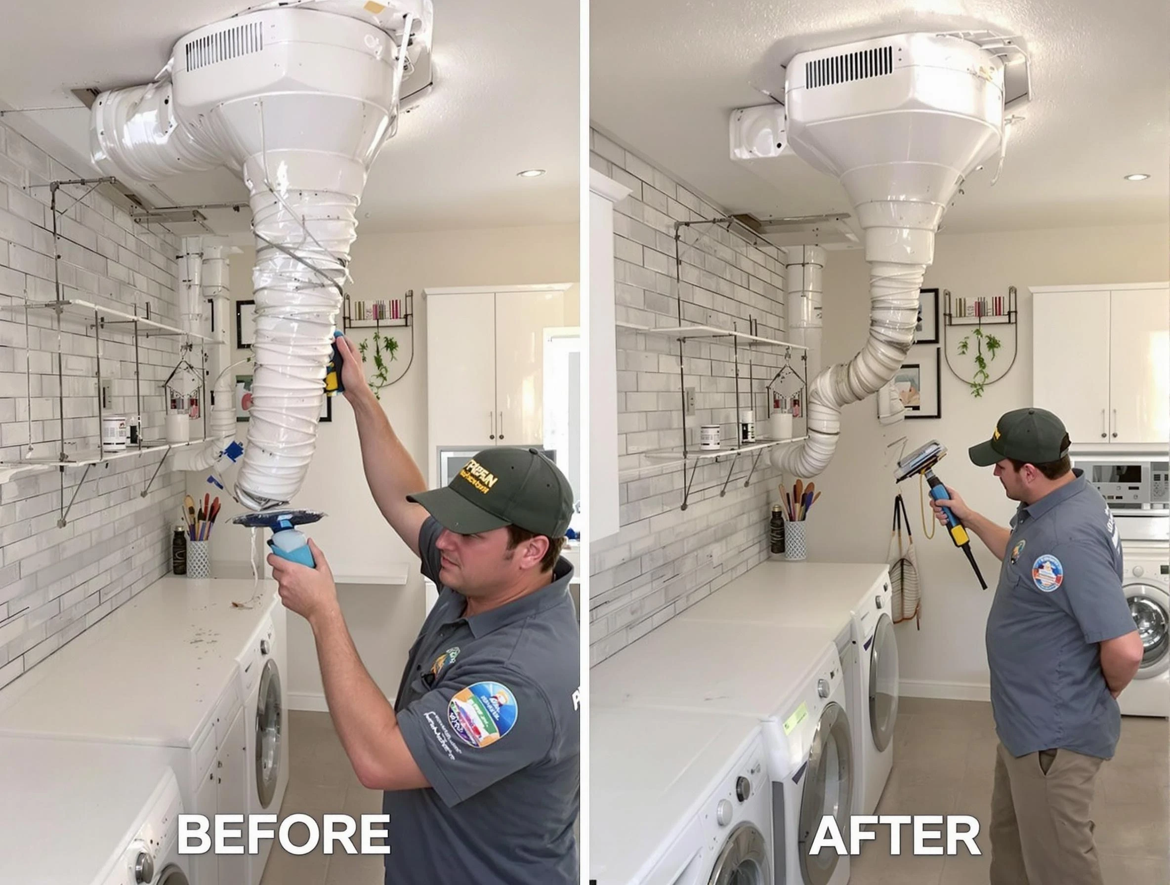 Professional dryer exhaust vent cleaning by Forestdale Dryer Vent Cleaning in Forestdale