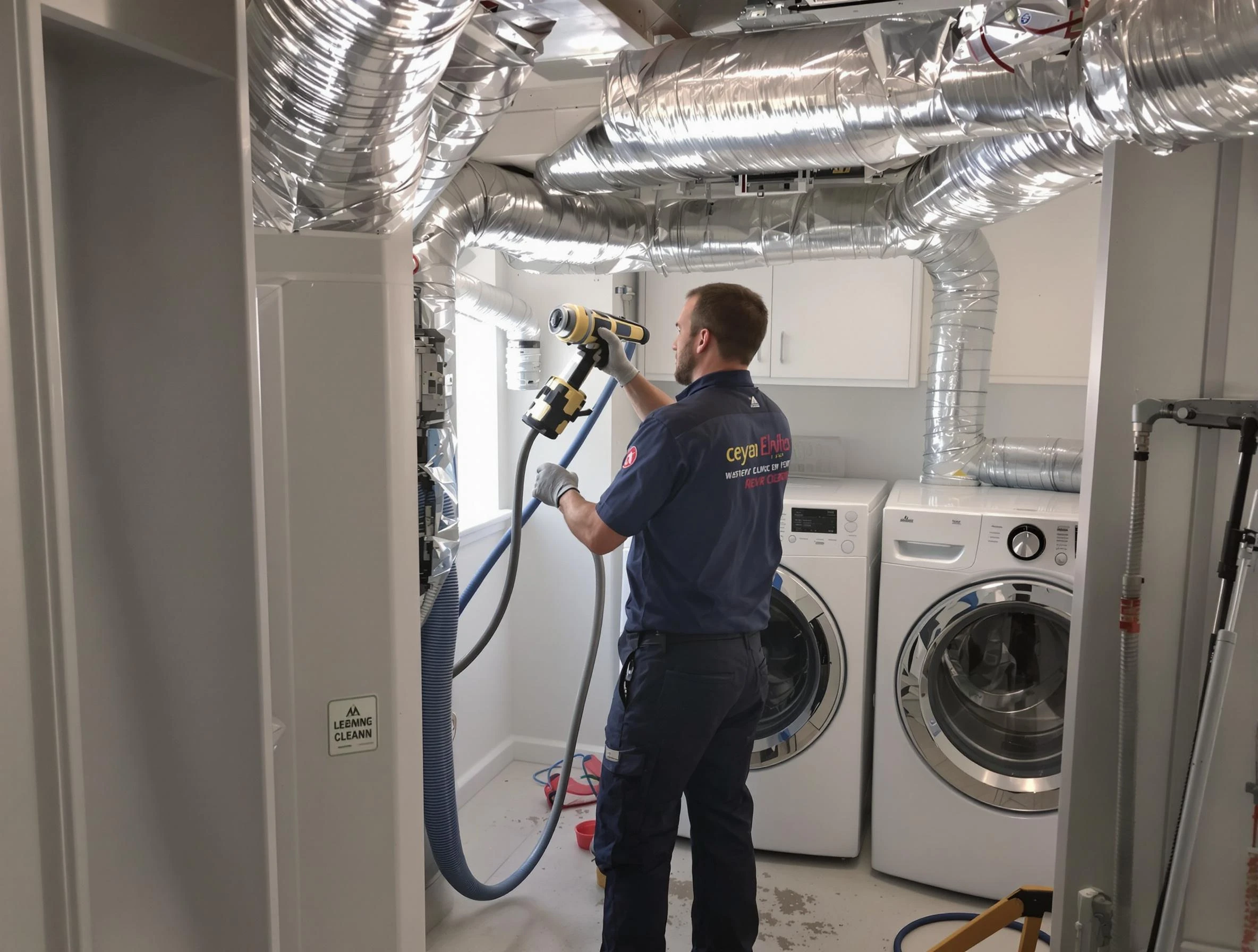 Forestdale Dryer Vent Cleaning specialist using advanced equipment for thorough duct cleaning in Forestdale