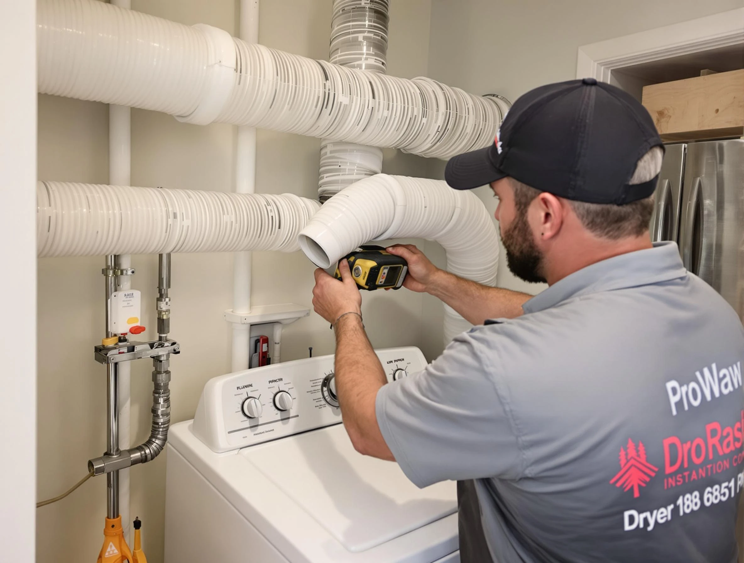 Professional dryer vent hose installation by Forestdale Dryer Vent Cleaning in Forestdale