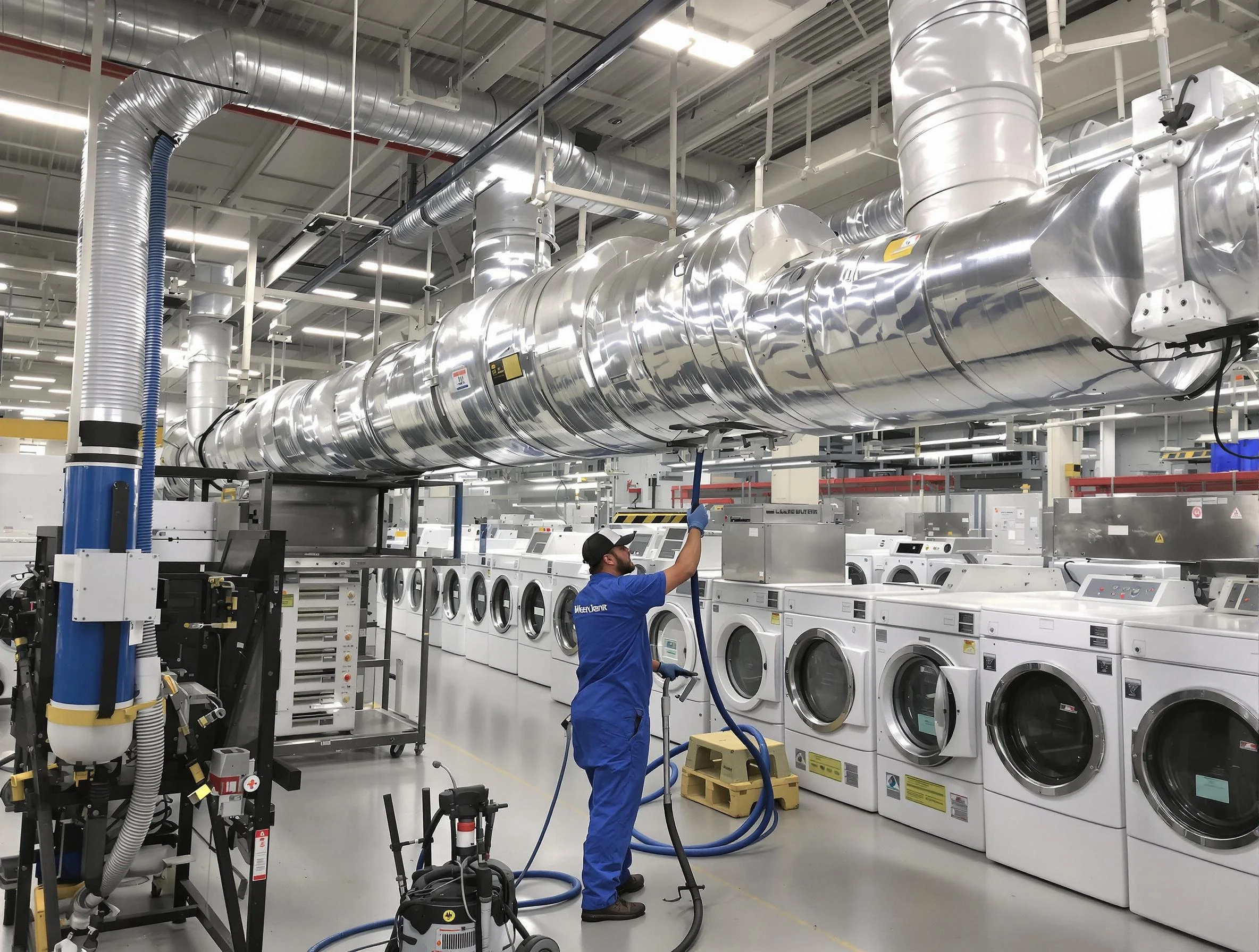 Forestdale Dryer Vent Cleaning team performing heavy-duty industrial dryer vent cleaning in Forestdale